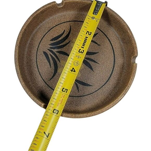 Vintage Westwood of San Francisco Ashtray Flower Power Korea Yellow Daisy 6" MCM - Picture 4 of 4